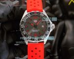 Replica TAG Heuer Formula 1 Grey Dial Red Rubber Watch 41MM